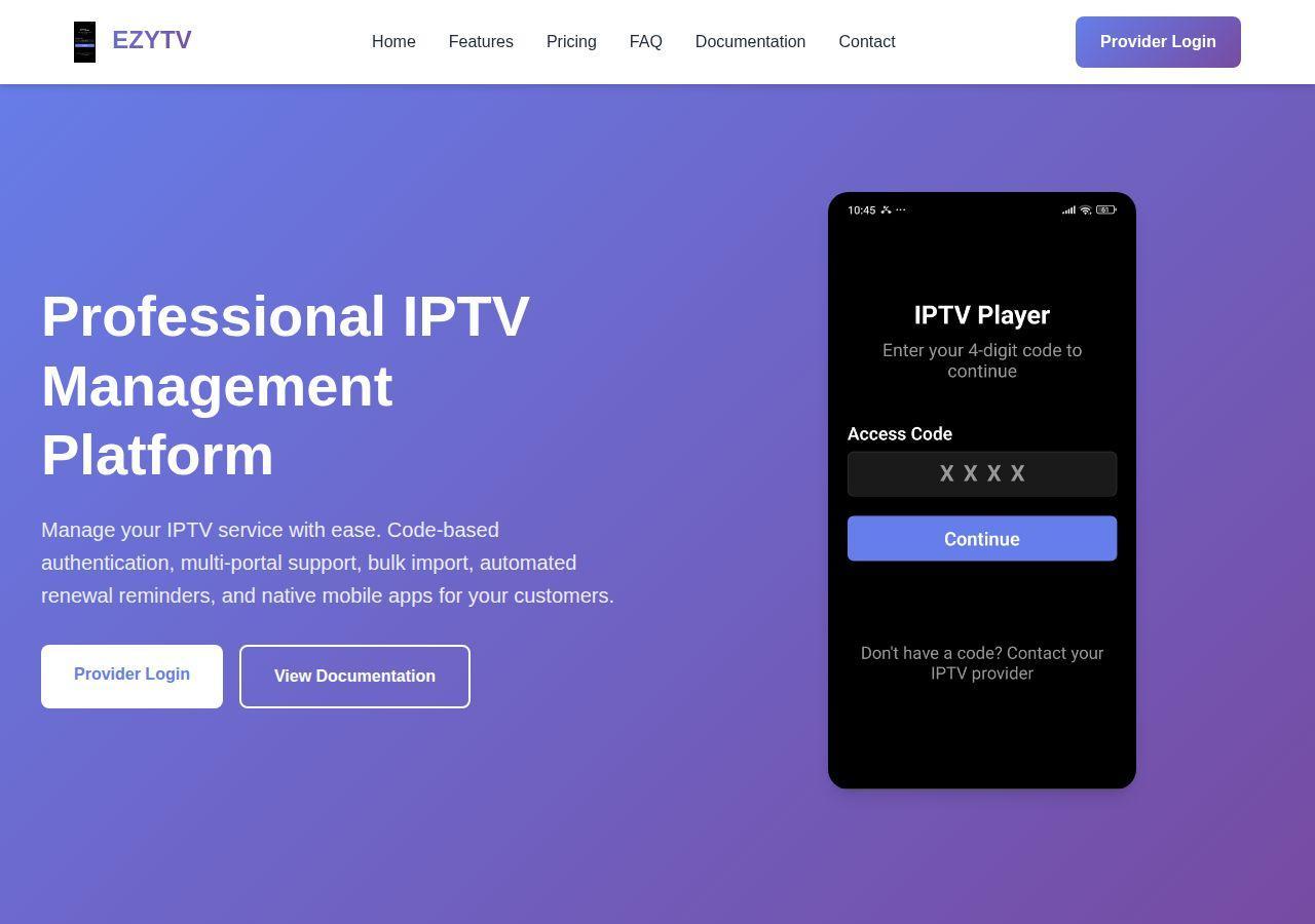 EZYTV – IPTV Management Platform